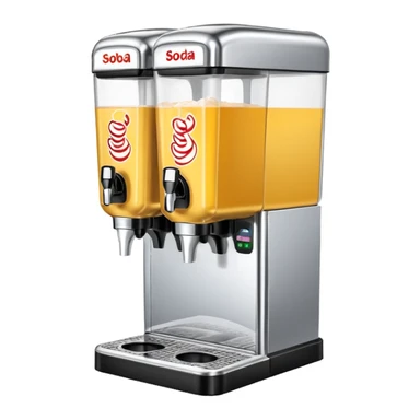 Digital soda dispenser in a fast food restaurant  sticker