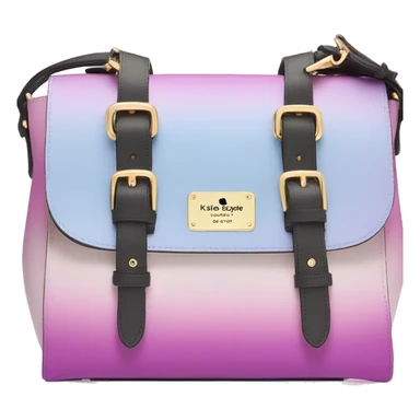 Realistic isolated pastel ombre kate spade satchel purse.  sticker