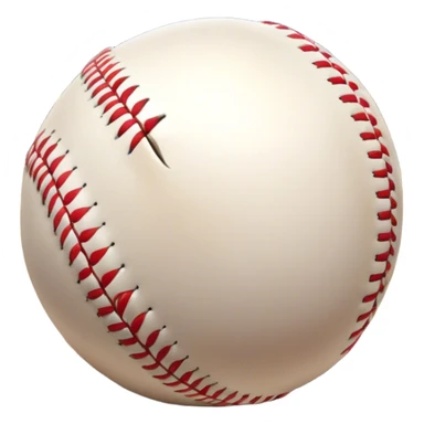 Cinematic Realistic Baseball Scene Emoji, depicted as an action-packed moment of a baseball in play with dynamic motion blur and crisp detailed textures, rendered with vibrant nostalgic lighting that captures the spirit of America's favorite pastime. sticker