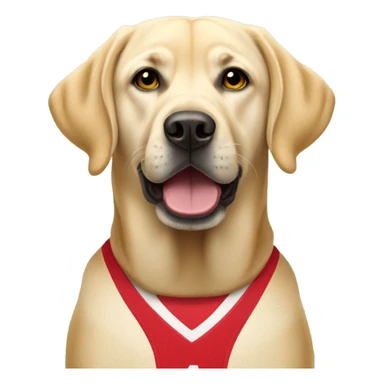 Yellow lab wearing an Ohio state jersey  sticker