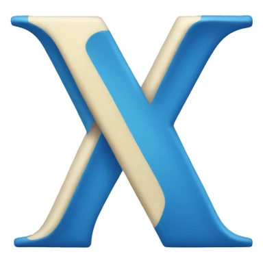 Letter V colored blue sticker