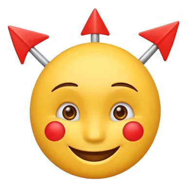 Ponle a este emoji unas flechas en rojo de fondo sticker