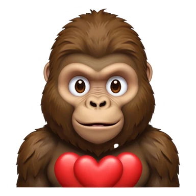 Gorilla with heart eyes sticker