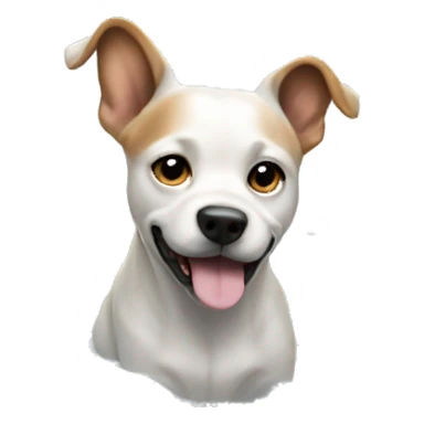 Dog white puddle sticker