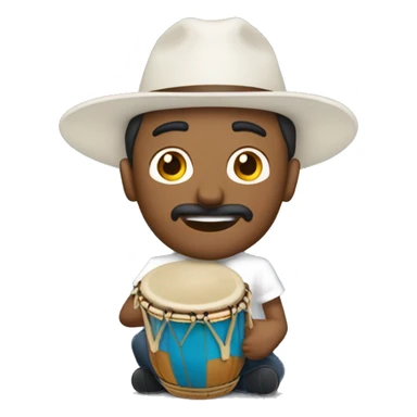 HOMBRE BLANCO SENTADO TOCANGO DOS CONGAS sticker