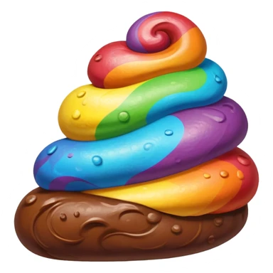Rainbow poop Chocolaty  sticker