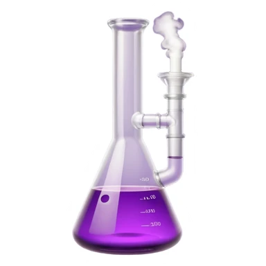 Purple Beaker Shaped Bong  sticker