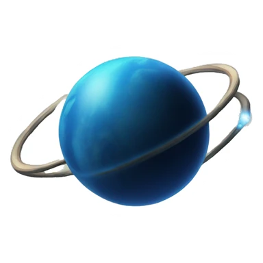 Blue planet with rings sticker