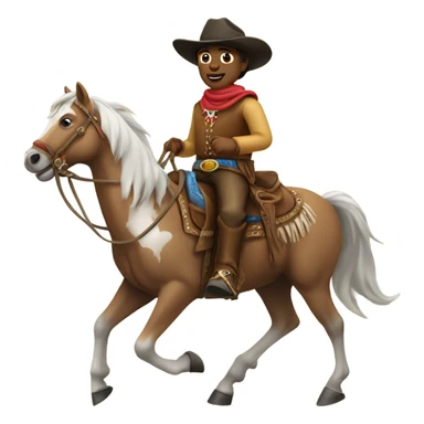 Cowboy riding a horse  sticker