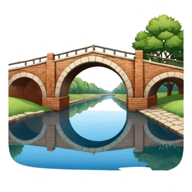re brick bridge over canal sticker