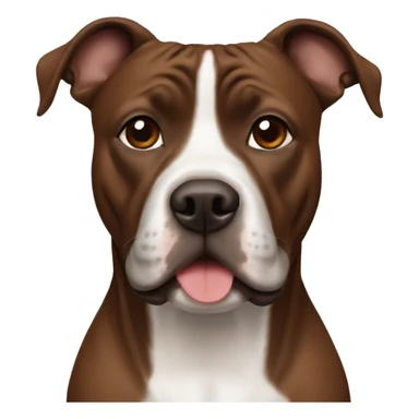 brown staffordshire terrier sticker