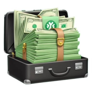 open wifi money filled briefcase sticker