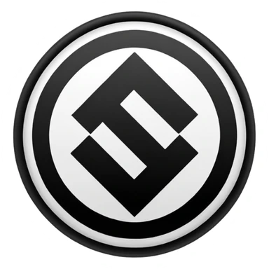 The image is a red background with a white circle in the center. Inside the circle, there is a black Nazi symbol, which appears to be a swastika. The symbol is in the shape of a circle with a diagonal line running through it, creating a zigzag pattern. The overall design is simple and minimalistic. sticker