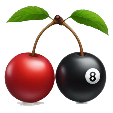 Two 8 ball cherries sticker