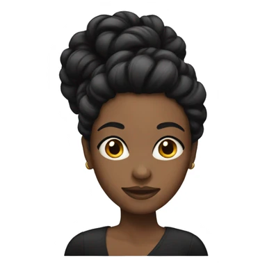 Black woman with black hair updo sticker