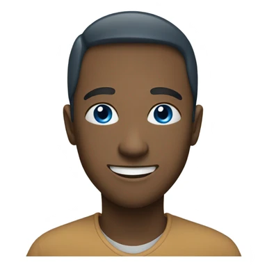 Blue emoji comfort sticker