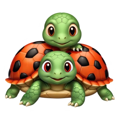 A turte hug a ladybug sticker