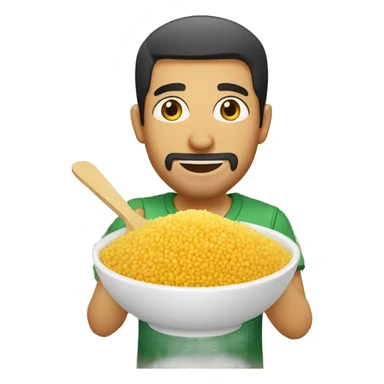 Algerian man eating couscous  sticker