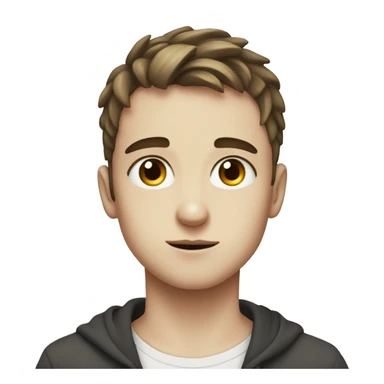 single eyelid eyes white skin boy sticker