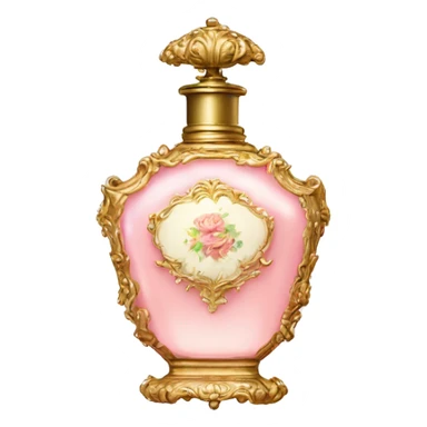 vintage rococo light pink perfume  sticker
