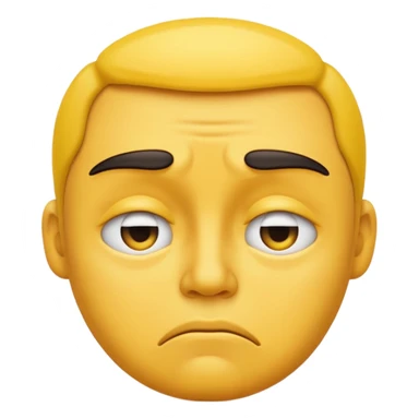 Pouting yellow face emoji sticker