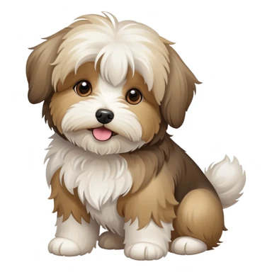 Tan havanese dog sticker