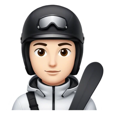 Skier with black helmet  sticker