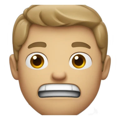 angry white man yelling sticker