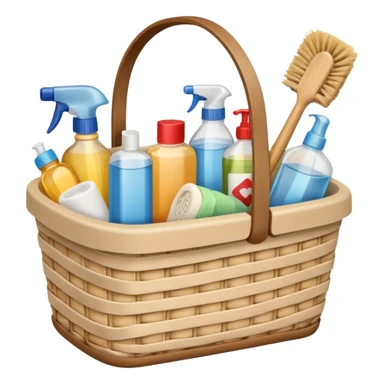 cleaning basket with nuteral color sticker