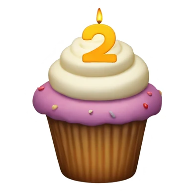 Cupcake with number 29 candle sticker