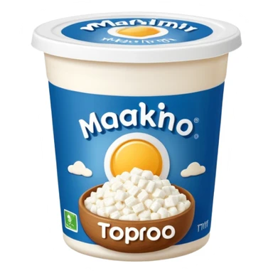 a pack of cottage cheese with the label "мягкий творог" sticker