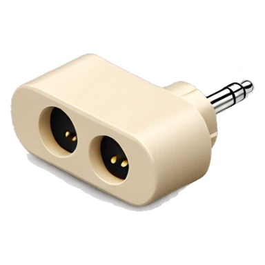 beige stereo adapter mini jack to big jack for headphones  sticker