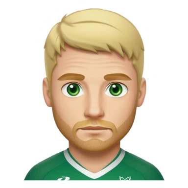 irish rugby player with blond stubble sticker