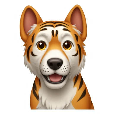 Tigerlike dog sticker