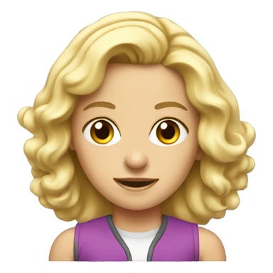 Blonde girl doping chemistry sticker