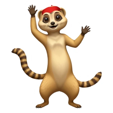 Meerkat rocking to music sticker