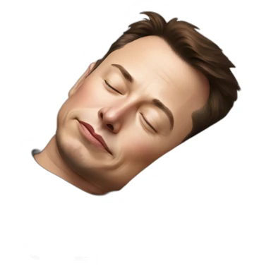 sleeping elon musk sticker