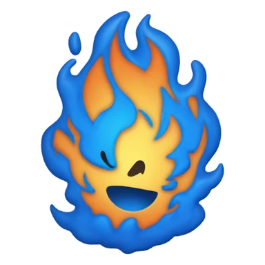 Flama de fuego color azul  sticker