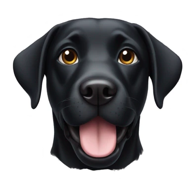 Black Labrador dog face  sticker