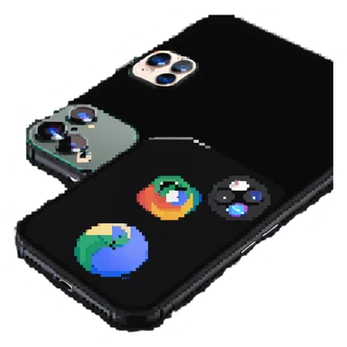 iPhone 15 Pro with triple camera system and dynamic island sticker