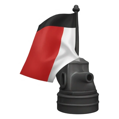 Schwarz weiß rot flagge  sticker