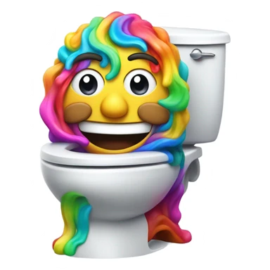 skibidi toliet rainbow sticker