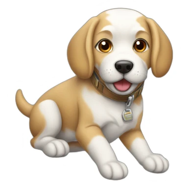 Chien sur un avion sticker