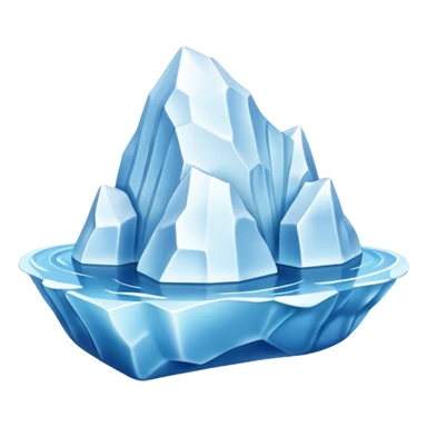 A 3D iceberg in Apple emoji style
 sticker