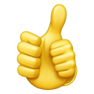 a thumbs up emoji with a thumb also pointing down attached below the pinky finger sticker