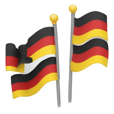 The flag has a yellow background and 3 red stripes sticker