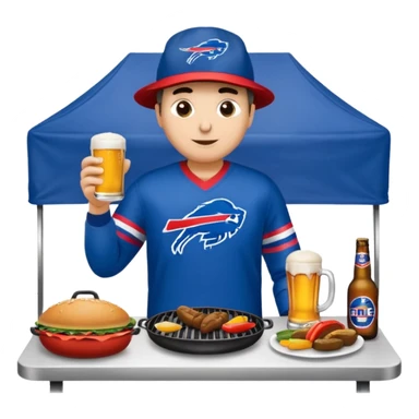 Bills fan tailgating  sticker
