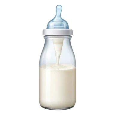baby bottle with milk, biberon sticker