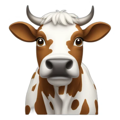 vache avec une hache sticker