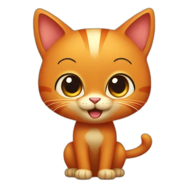 a red cat on its hind legs sticker